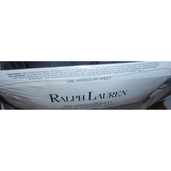 New Ralph Lauren Meredith Red Paisley Twin Flat Sheet 200 thread ct Irregular - Picture 5 of 5